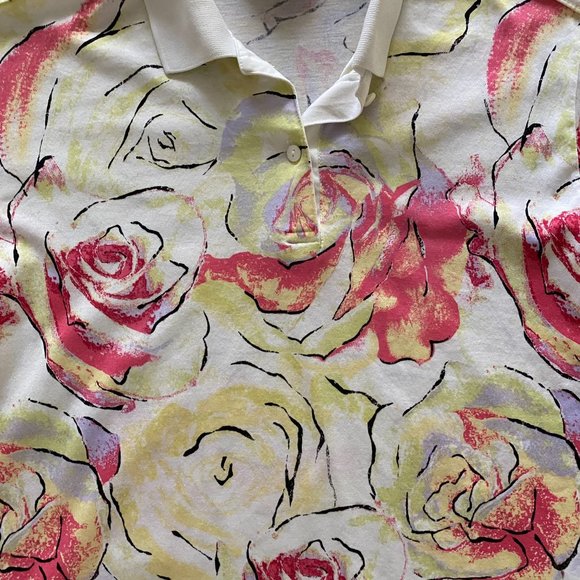 Floral Golf Polo - Picture 3 of 4